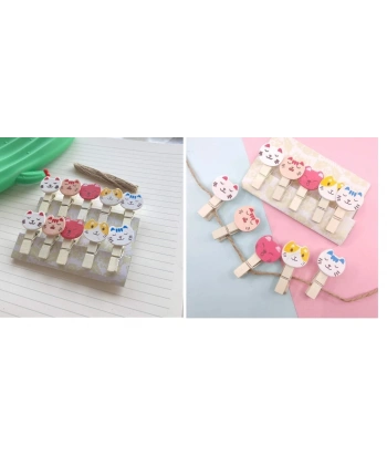 İpli Mandallı Kedili Fotoğraf Albümü Kedi Kafası Şekilli Mandal