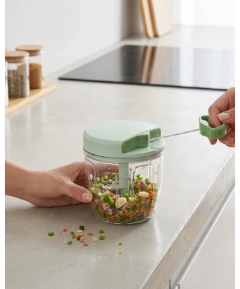 İpli Manuel Sebze Doğrayıcı 5 Bıçaklı Pratik Mutfak Rondosu