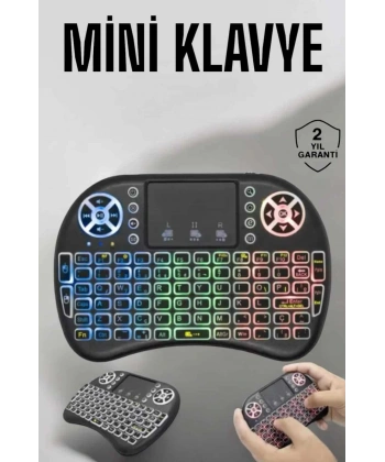 Işıklı Kablosuz Mini Q Klavye Tüm Cihazlara Uyumlu