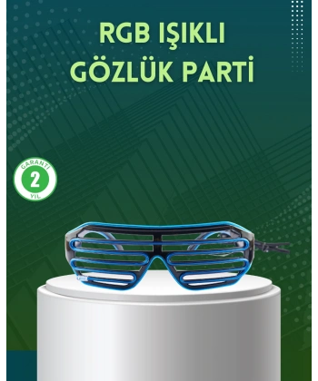 Işıklı LED Gözlük Parti Konser ve Etkinlik Aksesuarı