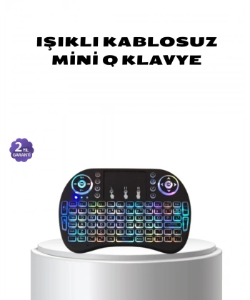 Işıklı Q Klavye – Entegre Touchpad, Ergonomik Tasarım ve Türkçe Karakter Desteği