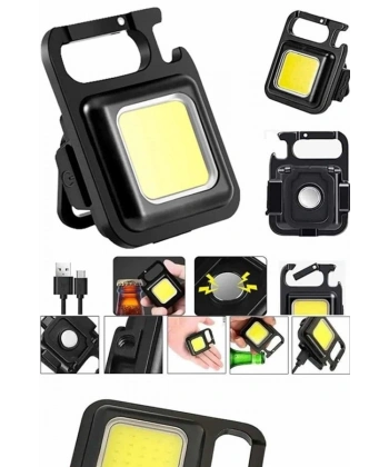 Işıldak USB Şarjlı Cep El Feneri Taşınabilir Mini Led Işık Çok Fonksiyonlu