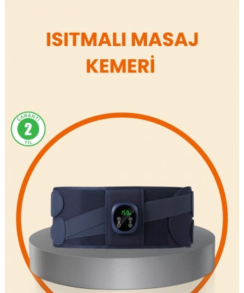 Isıtmalı Masaj Kemeri Dijital Ekranlı Bel Çevresi 100 cm Altı Uyumlu