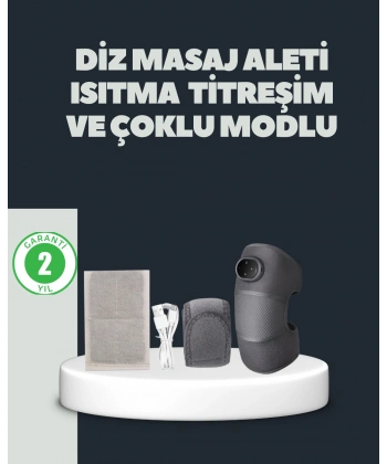 Isıtmalı Titreşimli Diz Masaj Cihazı 3D Rezonans Teknolojili