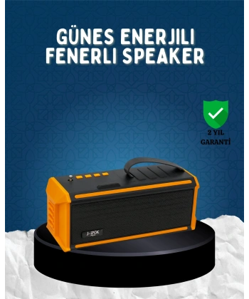 J-IPOX P520 Bluetooth Hoparlör 8W Güçlü Ses Solar Şarj FM Radyo