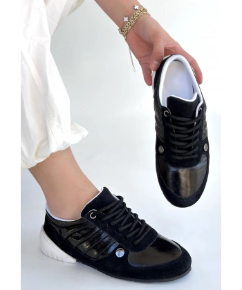 Jawen Siyah Nubuk Spor Ayakkabı