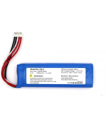 Sertec JBL Flip 3 uyumlu 3.7v 3000 mah Soketli Batarya