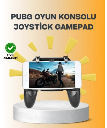 Joystick ve Parmak Tetikleyicili Mobil Oyun Gamepad Tutucu