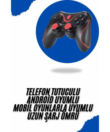 Joystik Gamepad Bluetooth Telefon Tutucu Oyun Kolu Telefon Android Uyumlu