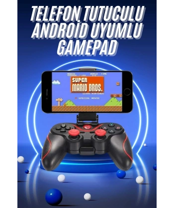 Joystik Gamepad Bluetooth Telefon Tutucu Oyun Kolu Telefon Android Uyumlu