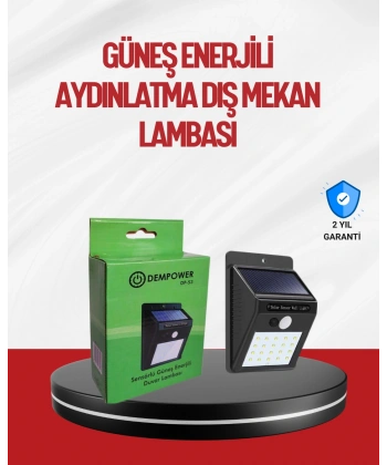 Kablo Gerektirmeyen Güneş Enerjili Dış Mekan Işık – Bahçe ve Koridor Aydınlatması