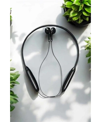 Kablolu Boyun Askılı Dijital Göstergeli Bluetooth Kulaklığı 60 Saat