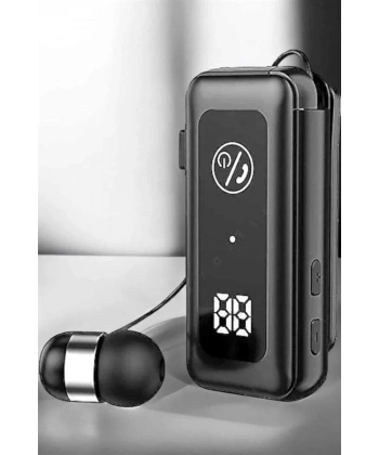 Kablolu Makaralı Bluetooth Kulaklık Uzun Pil Ömrü Dijital Göstergeli