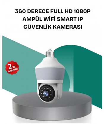 Kablosuz 360° Döner Başlıklı Full HD Güvenlik Kamerası