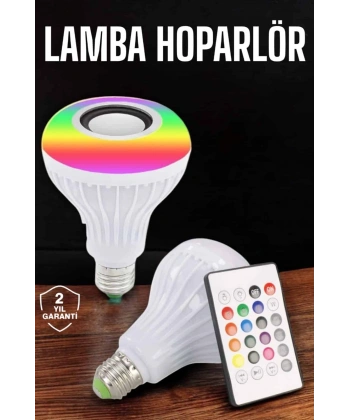 Kablosuz Bluetooth Hoparlör Led Lamba