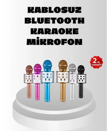 Kablosuz Bluetooth Karaoke Mikrofon  Yankı Efektli
