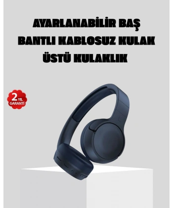 Kablosuz Bluetooth Kulaklık 5.0 18 Saat Kullanım Dinamik Sürücü Siyah