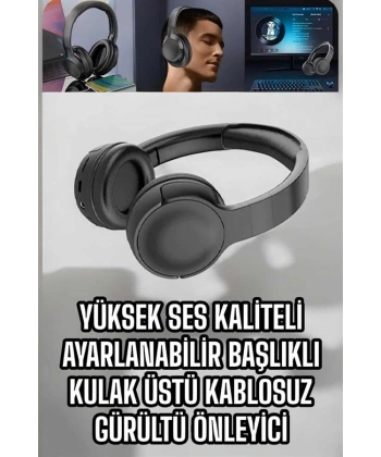Kablosuz Bluetooth Kulaklık ANC/ENC Destekli Kulak Üstü Yüksek Ses Kaliteli