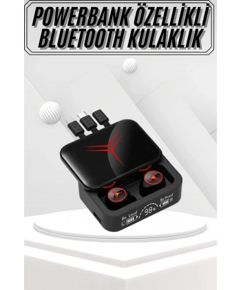 Kablosuz Bluetooth Kulaklık Powerbank Özellikli Göstergeli Hd Mikrofon