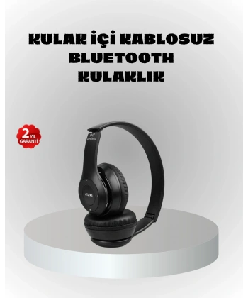 Kablosuz Bluetooth Kulaklık – TF Kart, AUX, Mikrofonlu, Suya Dayanıklı, 10m Menzil