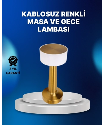 Kablosuz Dokunmatik Masa Lambası – Şık Modern Metal Gövde, USB Şarjlı