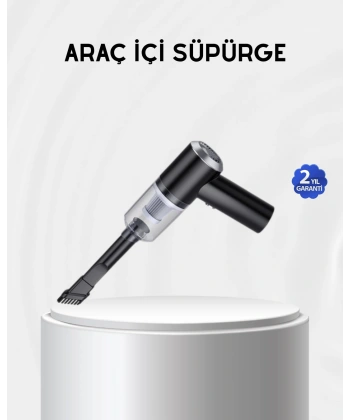 Kablosuz El Süpürgesi – Araç İçi Temizlik İçin 5500PA Güçlü Emiş, USB Şarjlı