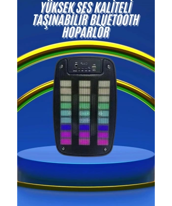 Kablosuz Hoparlör İOS ve Android Uyumlu Şarjlı SD Kart Girişli Bluetooth Hoparlör