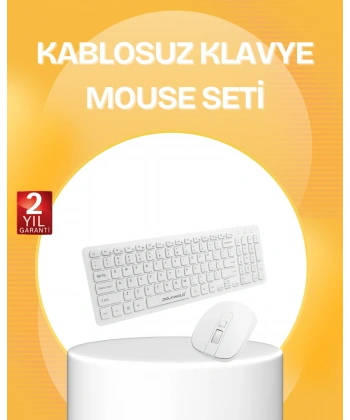 Kablosuz Klavye Mouse Takımı - Ergonomik, Sessiz ve Enerji Tasarruflu