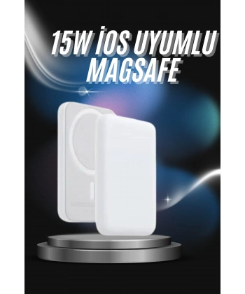 Kablosuz Magsafe Hızlı Şarj 5.000 mah Kablosuz Şarj Cihazı