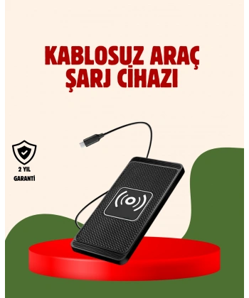 Kablosuz Manyetik Araç Şarj Pedi – Hızlı, Güvenli, Isınma Korumalı Tasarım