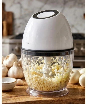 Kablosuz Mini Doğrayıcı 450 ML Şarjlı Sebze Doğrayıcı Paslanmaz Çelik Bıçaklı