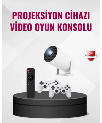 Kablosuz Mini Projeksiyon Cihazı Oyun ve Film İçin Taşınabilir Ev Sineması