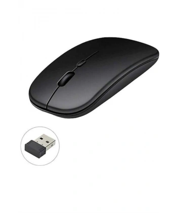 Kablosuz Mouse Fare Şarjlı Bluetooth Wireless Çift Modlu Sessiz