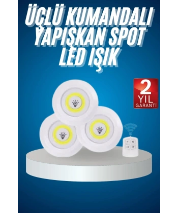 Kablosuz Pilli Işıldak  Masa Lambası Mutfak Tezgah Altı Banyo Dolabı Dolap İçi