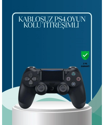 Kablosuz PS4 Oyun Kolu Çift Motor Titreşimli Uzun Bataryalı