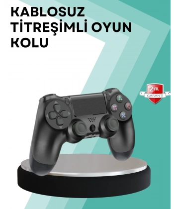 Kablosuz PS4 Oyun Kolu – Çift Titreşimli Motor, Uzun Pil Ömrü ve Hassas Kontrol