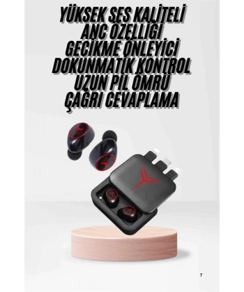 Kablosuz Şarj Göstergeli Powerbank Özellikli Bluetooth Kulaklık Çağrı Cevaplayabilen