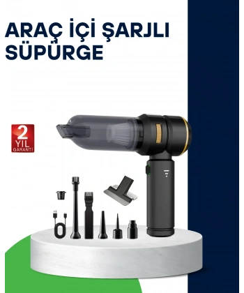 Kablosuz Şarjlı Araç İçi ve Küçük Alanlar İçin Güçlü Vakumlu Süpürge