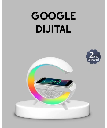 Kablosuz Şarjlı Bluetooth Hoparlör ve Gece Lambası – NFC, FM Radyo, RGB Işık