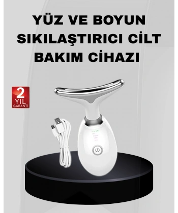 Kablosuz Şarjlı Yüz Sıkılaştırıcı Cihaz EMS Mikro Akım Anti-Aging Masaj Aleti