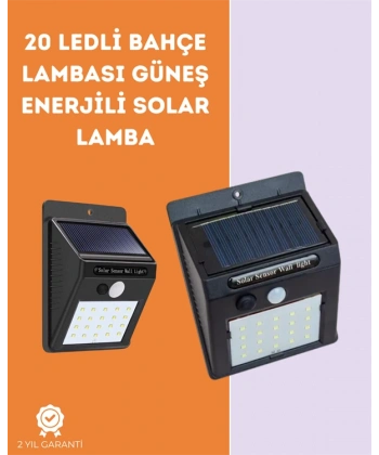 Kablosuz Solar LED Lamba | Bahçe, Veranda, Merdiven Işığı, Otomatik Aç-Kapa Sensörlü