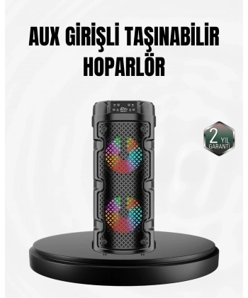 Kablosuz Stereo Hoparlör USB + SD Kart + AUX Destekli Bluetooth 5.0