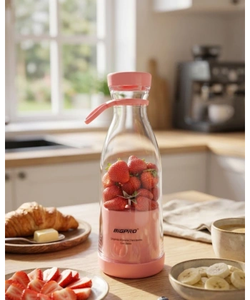 Kablosuz Taşınabilir Blender Smoothie Milkshake Hazırlama Tek Tuş Kullanım