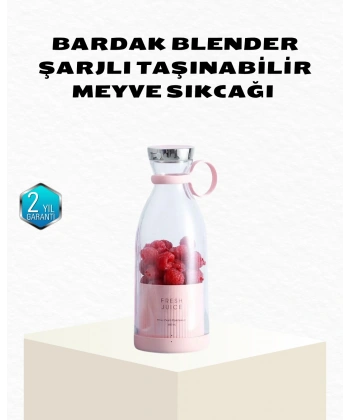 Kablosuz Taşınabilir Mini Blender – USB Şarjlı, 1200mAh