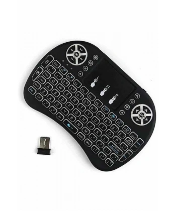 Kablosuz Türkçe Q Klavye RGB Işıklı Televizyon Ps3 Dokunmatik Mouse