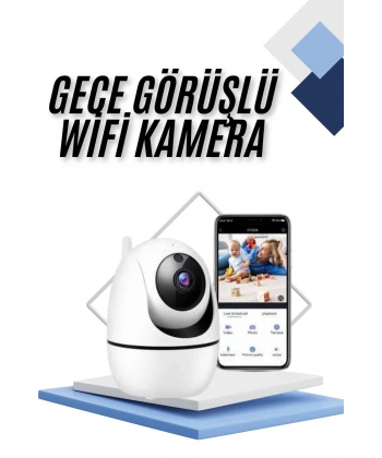 Kablosuz Wifi Destekli Akıllı Güvenlik Kamerası Hareket Sensörlü