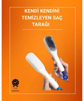 Kafa Derisi Masajlı Saç Tarağı – Kendini Temizleyen, Anti-Statik