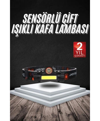 Kafa Lambası Çalışma Işığı Süper Parlak Mıknatıslı Lityum Lion Pilli