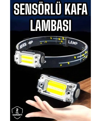 Kafa Lambası El Fenerli Kamp Lambası USB Şarjlı Esnek Lamba