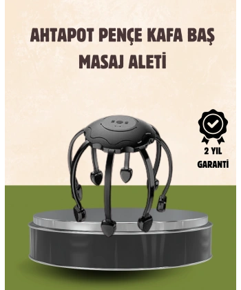 Kafa Masaj Cihazı 8 Motorlu 360 Derece Tam Kapsamlı Rahatlatıcı Masaj